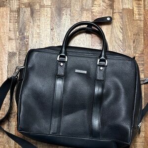Brooks Brothers Black Leather Briefcase